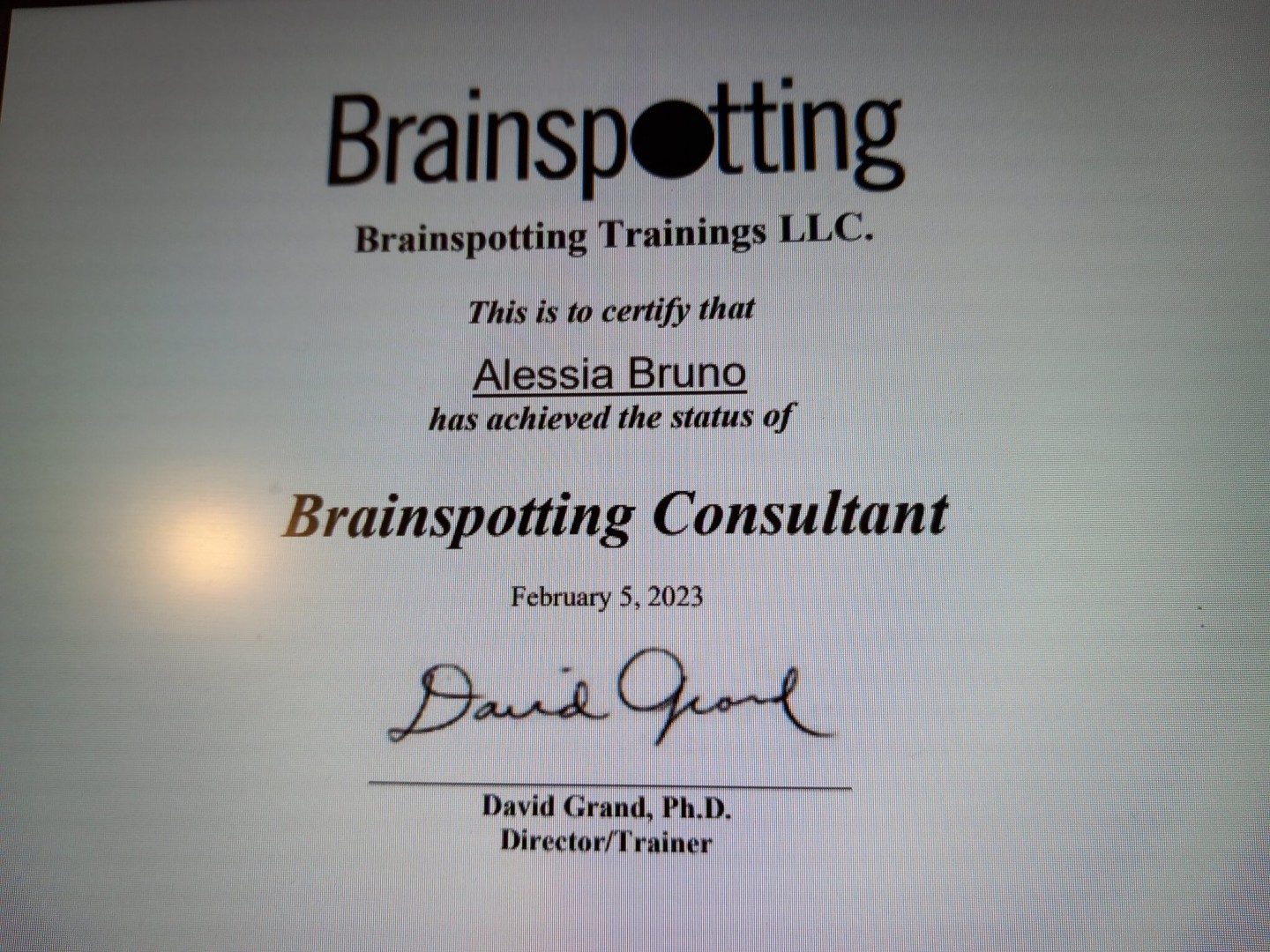 Accreditamento Internazionale Supervisore Brainspotting